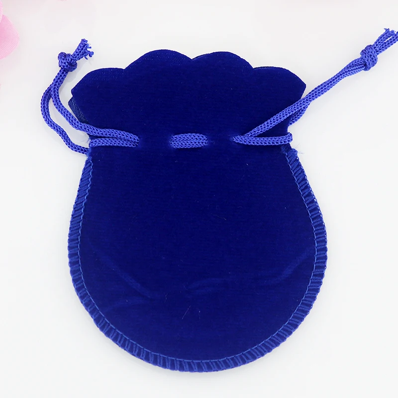 

100pcs/lot Royal Blue Color Velvet Bags 8x10cm Jewelry/MP3 Packaging Bags Christmas/Wedding Favor Gift Bag Pouches Free Shipping