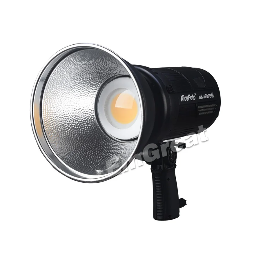 Nicefoto 100W 20, 000lux@ 1m Bowens Mount ультратонкое естественное освещение CRI/TLCI 95 Портативный COB светодиодный видео светильник для вещания интервью PK Aputure 120D II