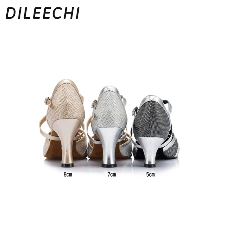 Женские туфли для латиноамериканских танцев DILEECHI Обувь бальных на осень и зиму