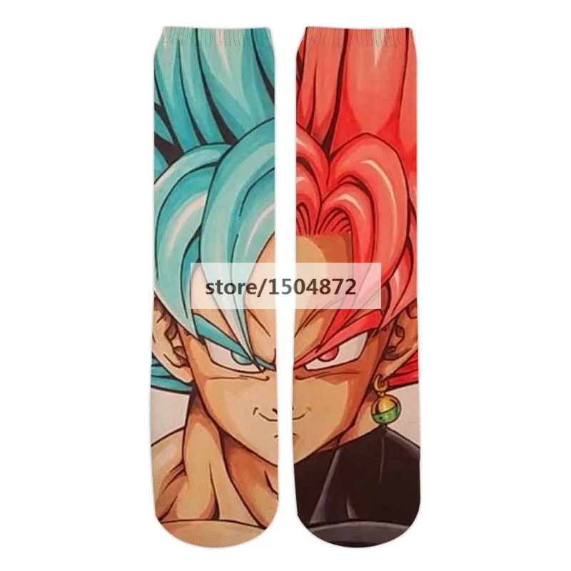 Color As Picture Дропшиппинг аниме хлопковые носки для женщин/мужчин Goku Super Saiyan/Рик и Морти/Токийский Гуль/Цельные носки с 3d принтом Unsiex - Цвет: Color As Picture