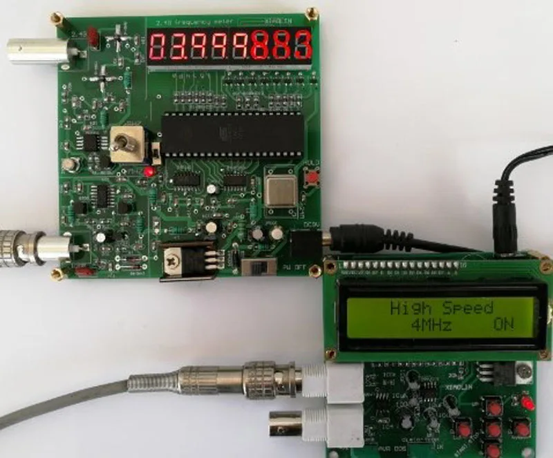 Nodemcu 2,4g цифровой счетчик частоты сигналов с украшением в виде кристаллов Тесты 50 МГц-2 ГГц/50 Гц 2 МГц 8-разрядный светодиодные трубки для передатчика радио