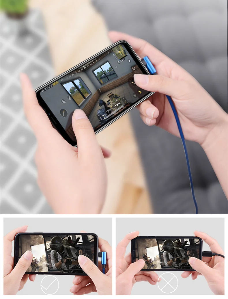 BYLEEN 90 градусов Micro USB Android Быстрая зарядка L кабель зарядное устройство для Xiaomi Redmi 4