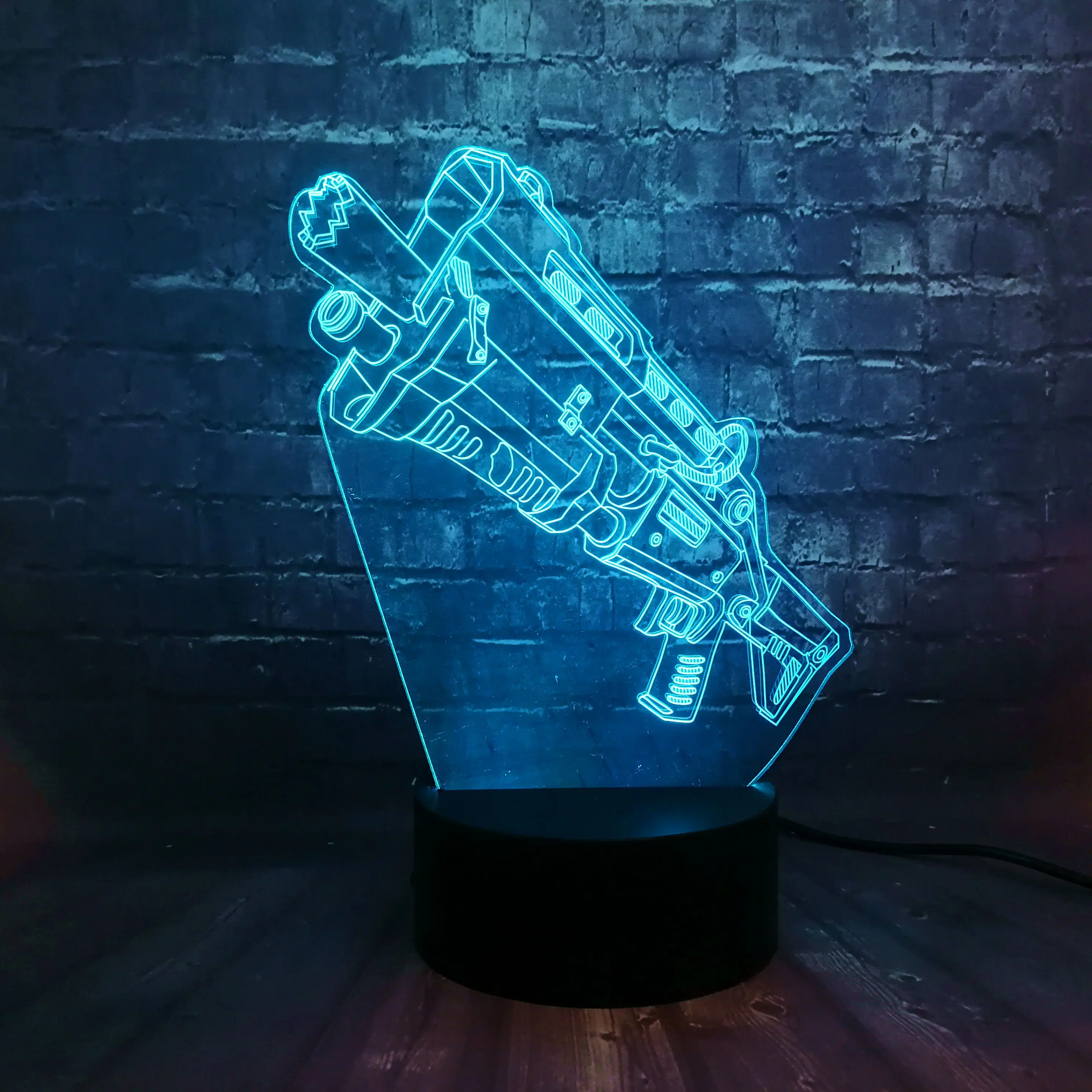 Новая акриловая Иллюзия 3D 7 цветов USB зарядка RGB игра битвы реквизит в виде