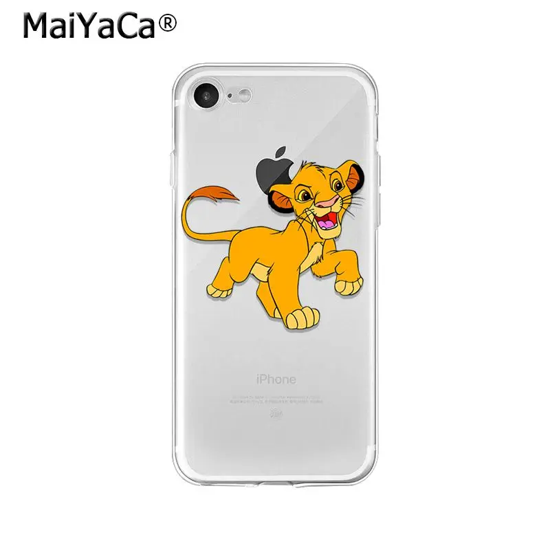 MaiYaCa лев Король Симба ТПУ Мягкие аксессуары для телефона чехол Apple iPhone 8 7 6 6S Plus X XS