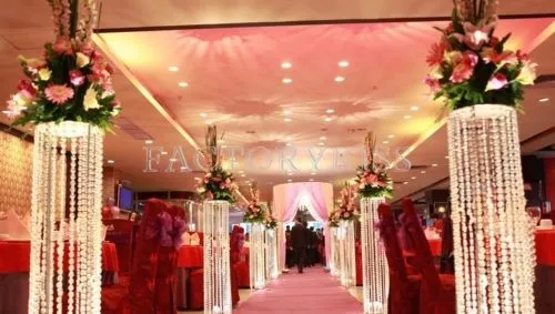 

2017 Wedding Crystal Pillars Wedding Props