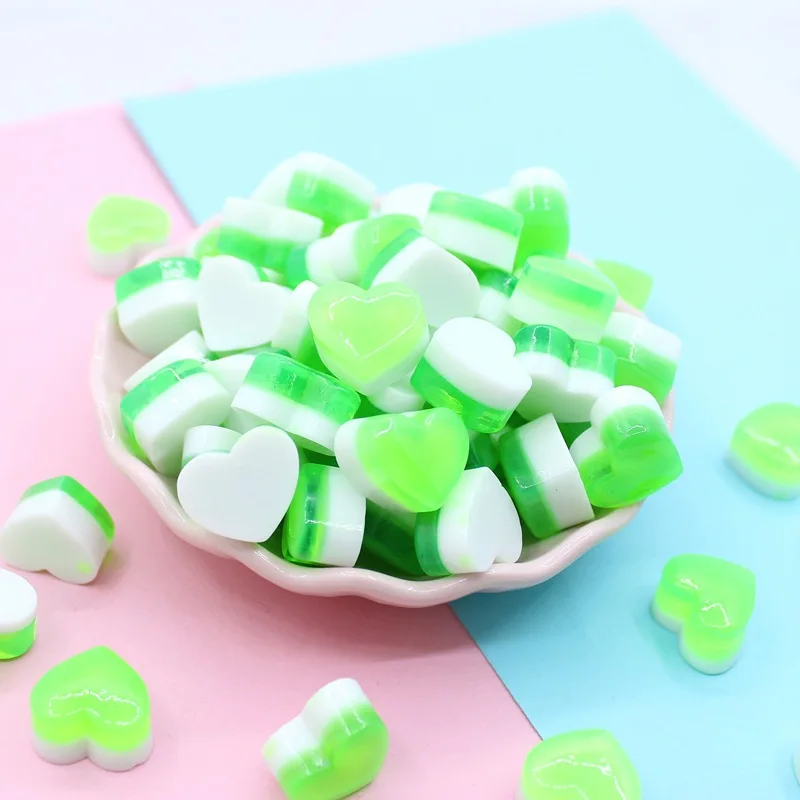 Boxi10/20 шт./упак. Slime Добавки шармы смолы сердца конфеты DIY Kit наполнитель муку