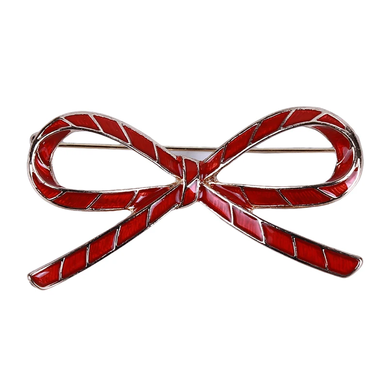 Милые красные Броши бант из сплава для женщин брошь высокого качества аксессуар