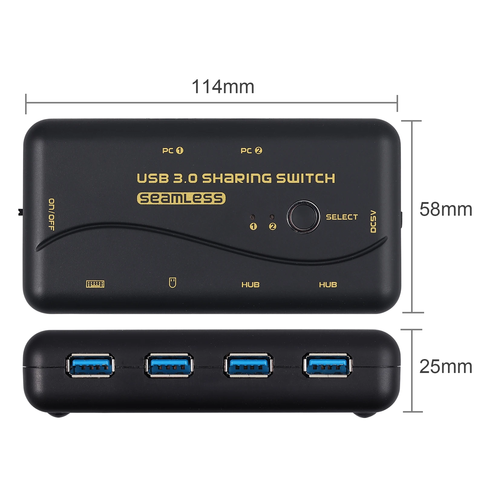 LiNKFOR Seamless USB 3.0 Sharing Switch 2 Computers Share 4 Hub Box Support Keyboard Mouse Switching for Printer | Электроника