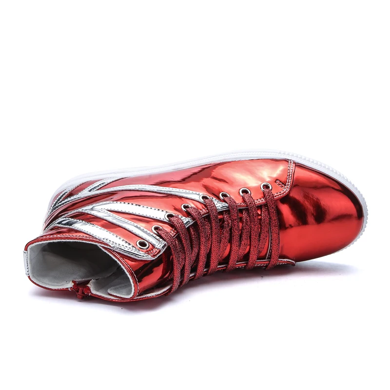 SERENE/Новые брендовые ботинки Мужская обувь из блестящей кожи модные кроссовки