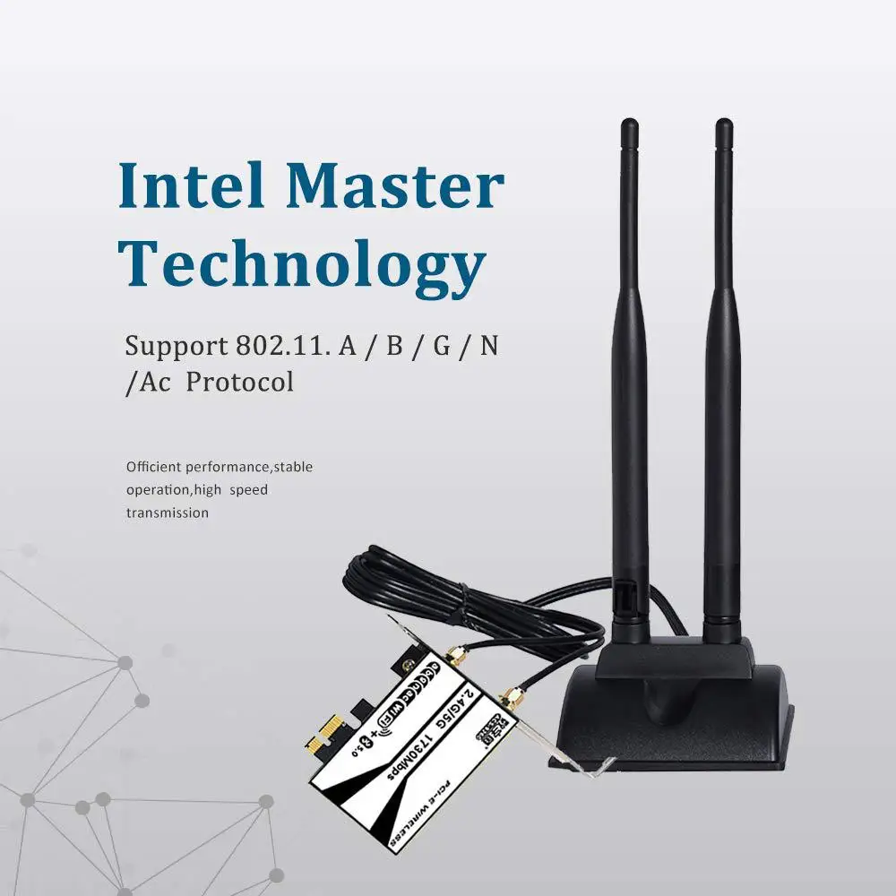 Беспроводная WiFi антенна с RP-SMA разъемом 2 4 ГГц 5 Двухдиапазонная 6dBi сетевая карта