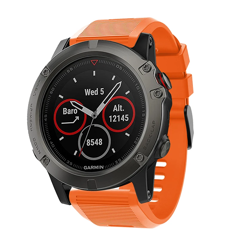 26 22 20 мм ремешок для garmin fenix 5 5X 5S Plus 3 3HR часы Quick fit Силиконовый Easyfit наручные часы ремешок для garmin fenix 5x5 5S