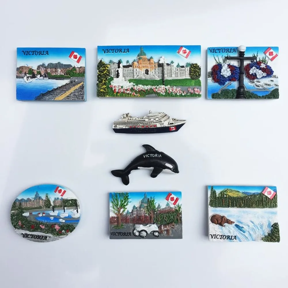 

BABELEMI 1pcs Victoria British Columbia Canada 3D Fridge Magnets Travel Souvenirs Refrigerator Magnetic Stickers Home Decoration