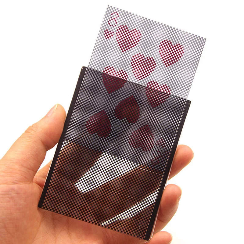 Фото Забавная покерная карта WOW 1.0 Magic Trick WOW Card Wonderful Vanish Illusion Change Sleeve Крупным планом Уличное сердце Волшебный трюк №2