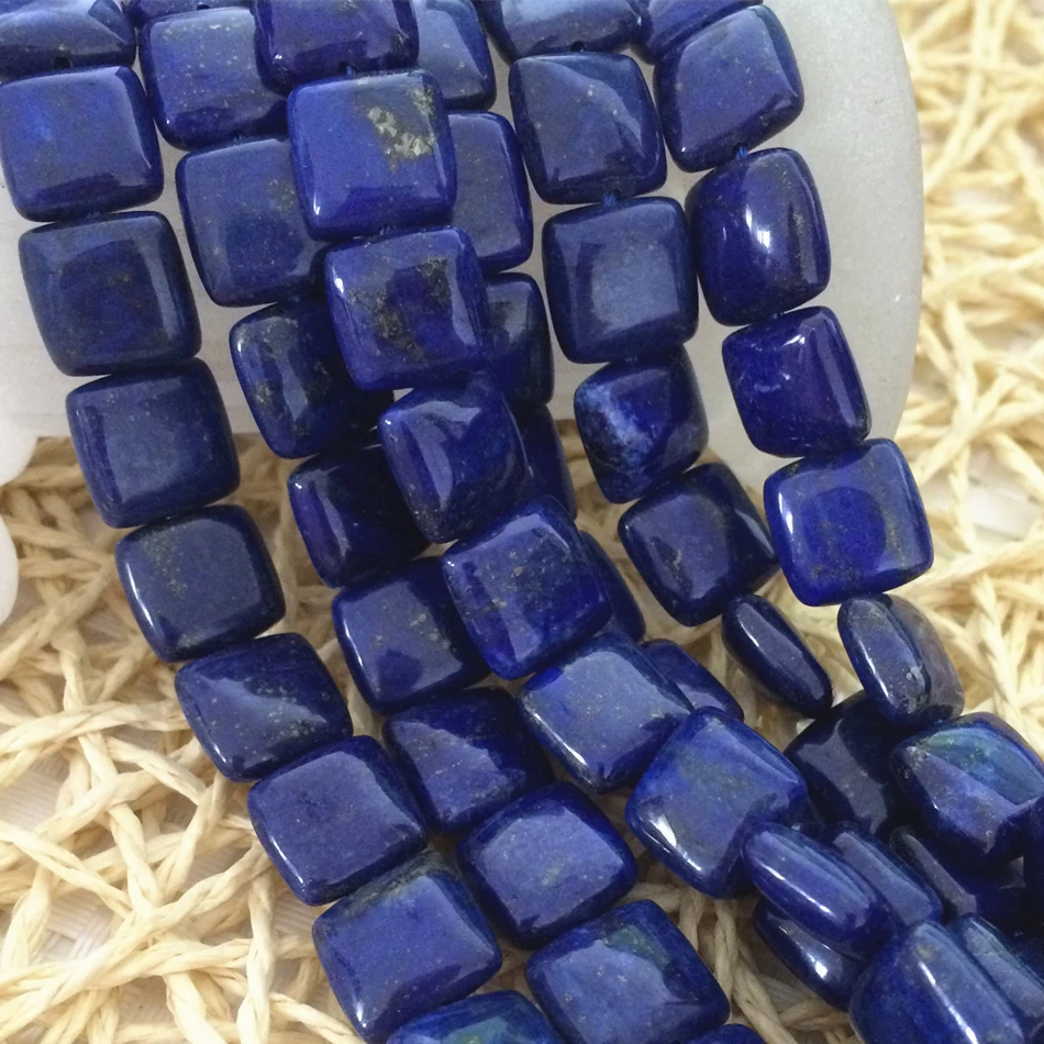 

Natural stone Lapis lazuli 12mm square shape beads for jewelry making fit diy necklace bracelets charms loose beads 15inch B596