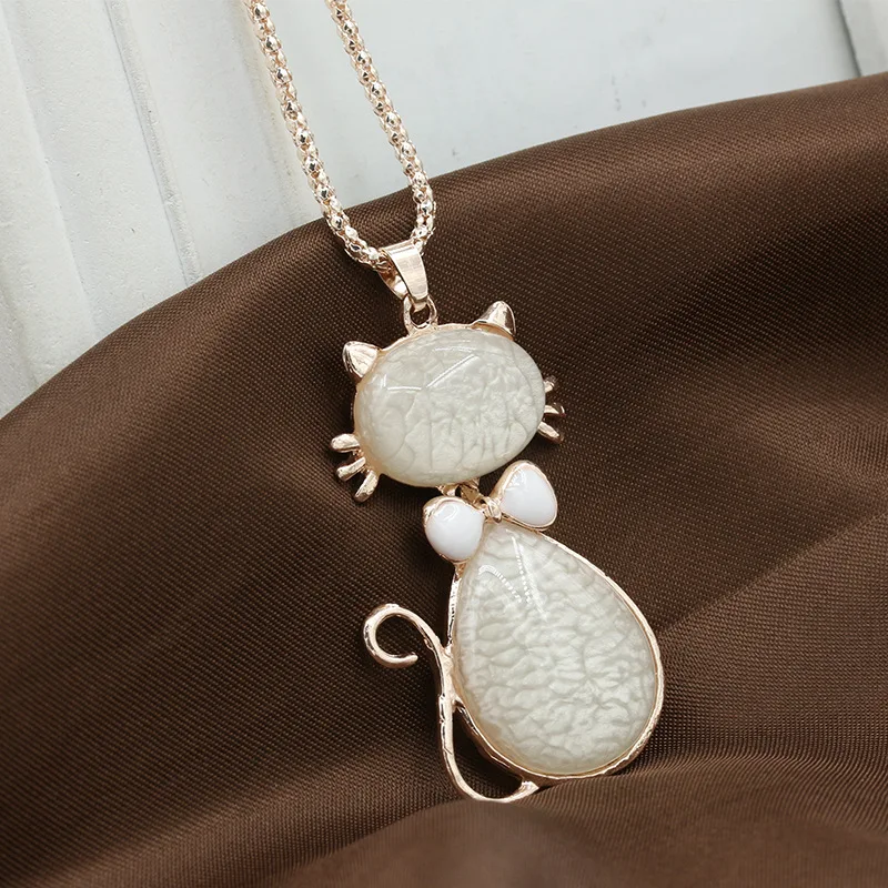 Модное классическое ожерелье с подвеской маленький лебедь кристаллами и опалом