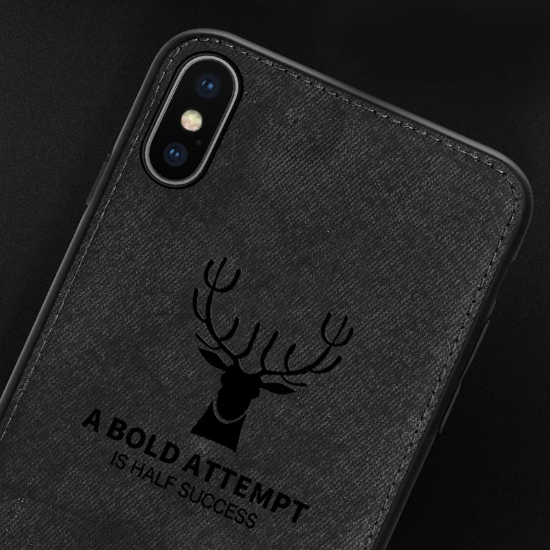 Мягкий тканевый чехол с текстурой оленя для iphone xs 6 7 funda 11 pro max 8 7Plus 8Plus xr x Чехлы Apple