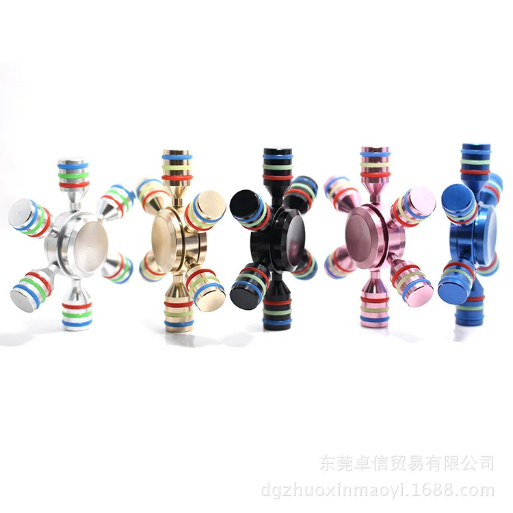 EDC 6 Рог металла Непоседа счетчик СДВГ и spiner Пазлы игрушки беспокойство стресс