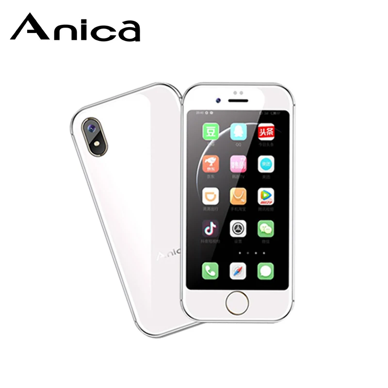 Anica I8 Мини смартфон GSM планшет WCDMA Android мобильный телефон 2," экран четырехъядерный 5.0MP две SIM Google Play сотовый - Цвет: White