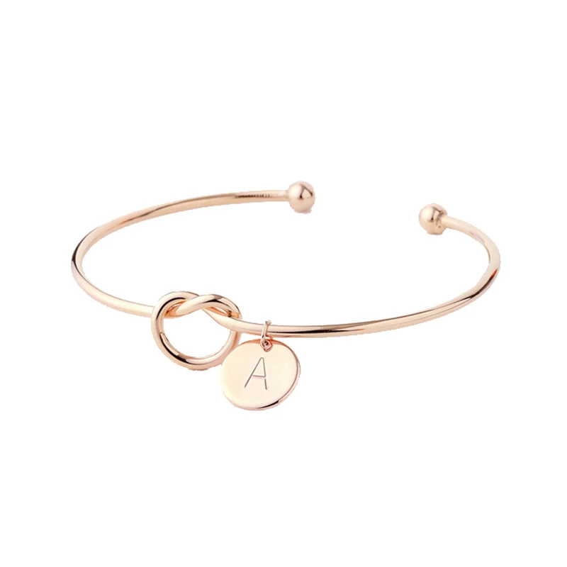 Новинка Модный позолоченный браслет из сплава с буквенным A-Z в виде змеиной