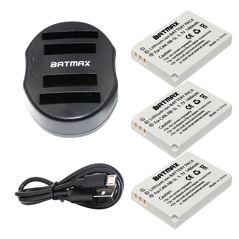Аккумуляторная батарея Batmax 3 шт. для Canon Powershot S100 SX200 SX210 IS SX230 HS SD890 | Электроника
