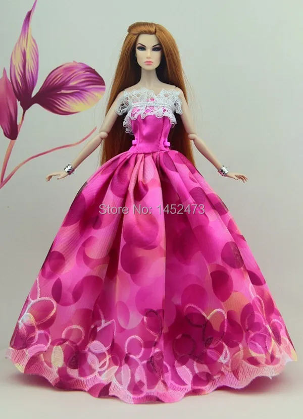 100 шт./лот BJD 1/6 принцессы Кукольное платье для куклы Барби ручной работы платье