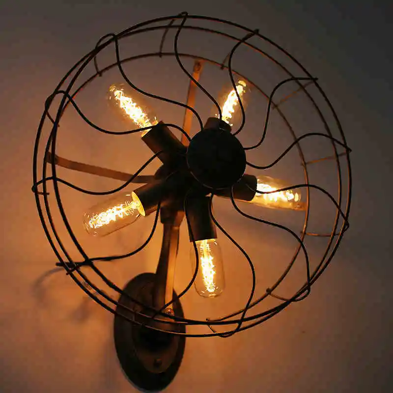 

Американская деревня винтажная кованая железная Балконная Проходная лампа промышленная ветровая индивидуальная барная настенная лампа