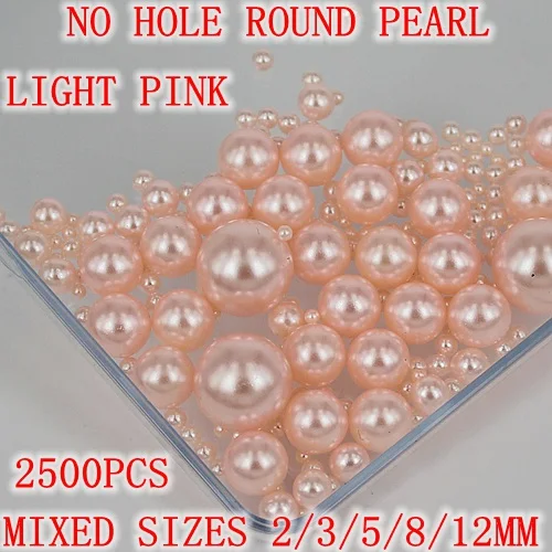 

No Hole Round Pearls 2500pcs Mixed Sizes Many Colors To Choose No Hole Imitation Pearls Craft Art Diy Pearl Beads Many Colors