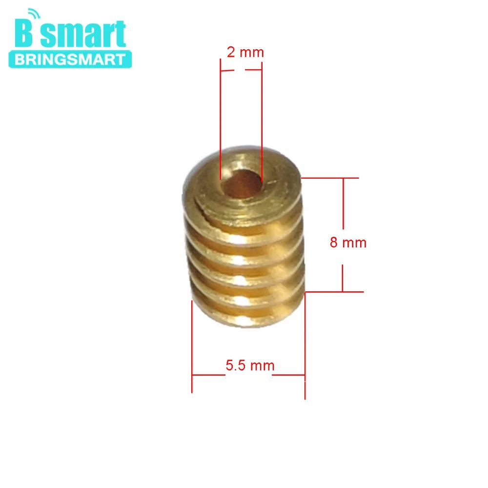 Bringsmart 5 шт. M0.5* 8 металлический червячный мотор спиральная Шестерня мини цилиндрическая Шестерня внутренний диаметр 2 мм аксессуары для двигателя