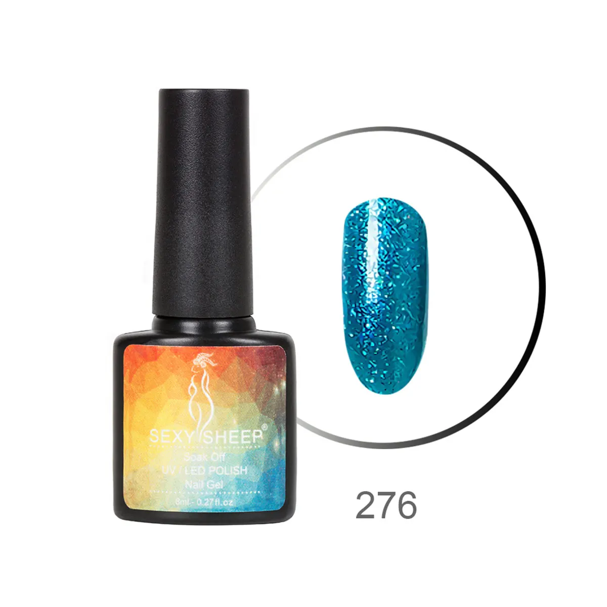 276 8ML Gel Nail Polish Colorful UV Gel Soak Off Gel Polish Semi-Permanent Varnish Red Black Gray Green Nail Color Manicure Nail Art - Цвет: 276