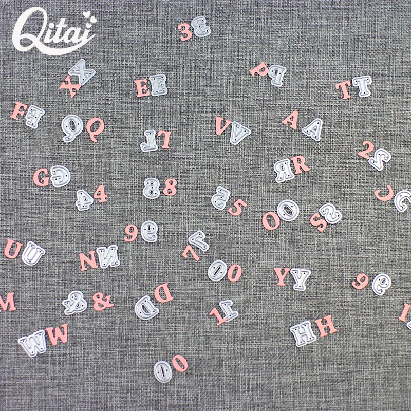 Металлические резные штампы A-Z букв и цифр 0-9 QITAI 40 шт./лот DIY Современные поделки