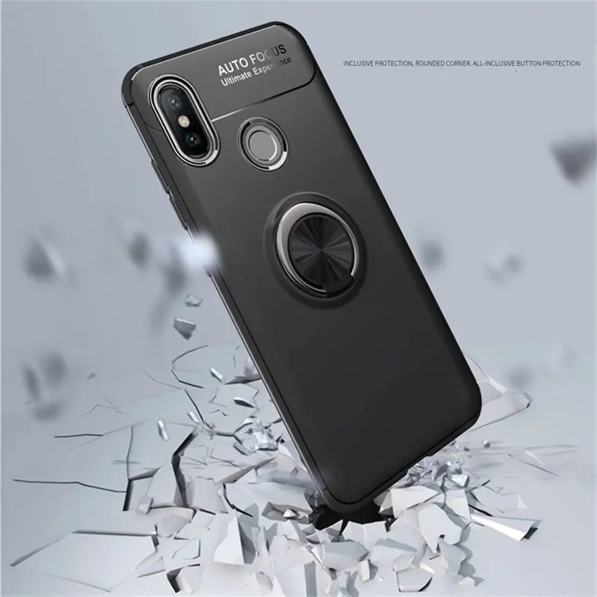 Магнитный автомобильный держатель чехол для Xiaomi Redmi note 5 силиконовый