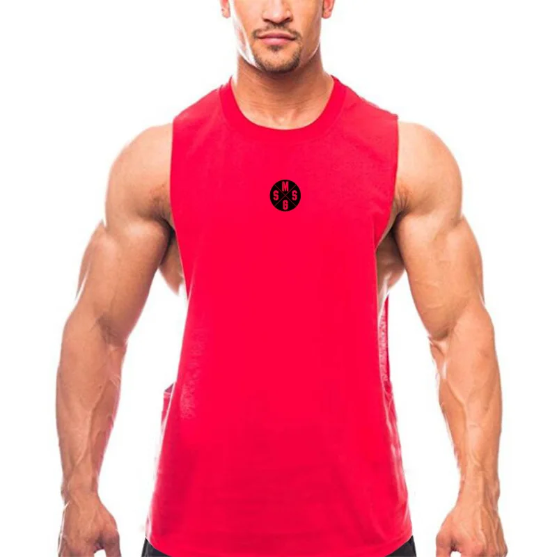 Muscleguys, мужские повседневные свободные майки для фитнеса, летние майки без рукавов с открытой стороной, нательная майка