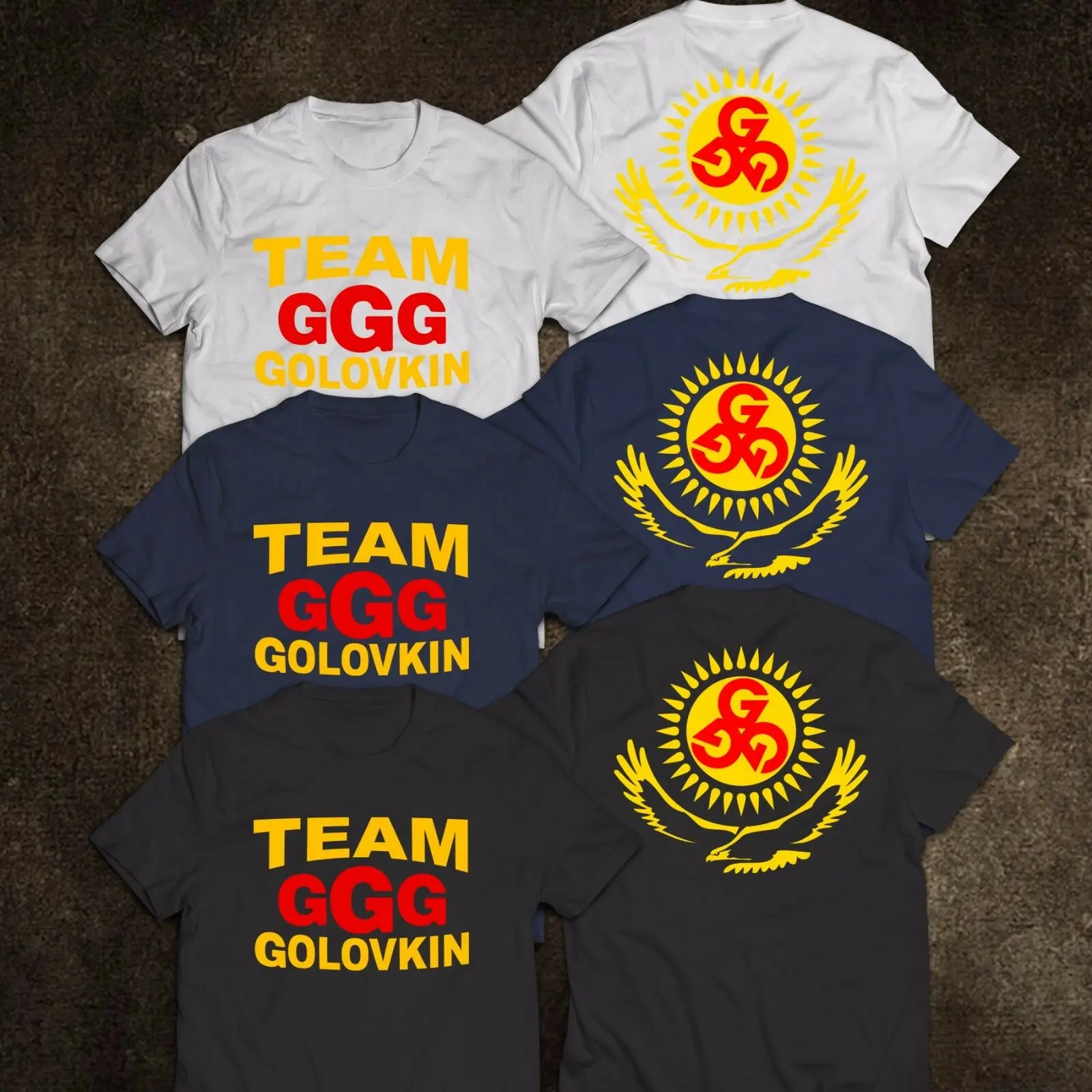 2019 модная новинка Ggg Team Golovkin футболка для занятий боксом S 3XL 2 Боковая с