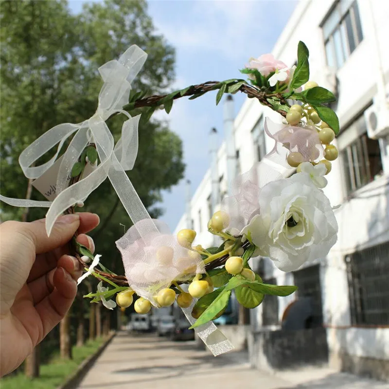 HIYONG Лидер продаж Цветочная корона Diy цветочная повязка на голову для девочек