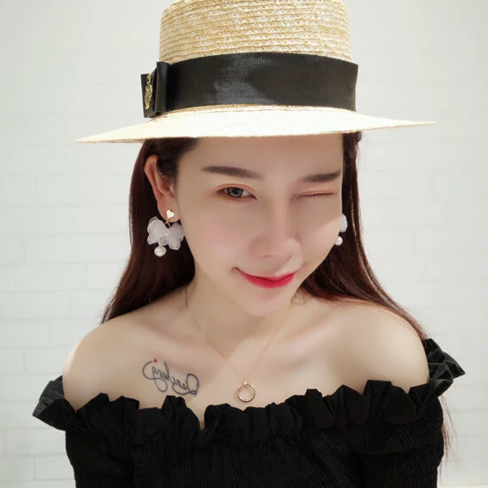 

Hot Trendy Jewelry Cute Lace Bowknot Pearl Drop Earrings Women Earring Jewelry