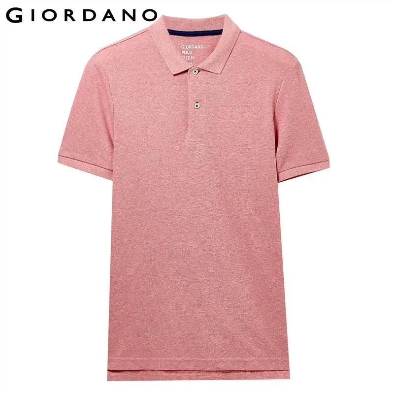 Giordano поло мужское футболка slim fit Polo фирмы Giordano с короткими рукавами выполнена из хлопка и полиэстера, рубашка а так же имеет нескольких цветовых вариантов - Цвет: 60Pink