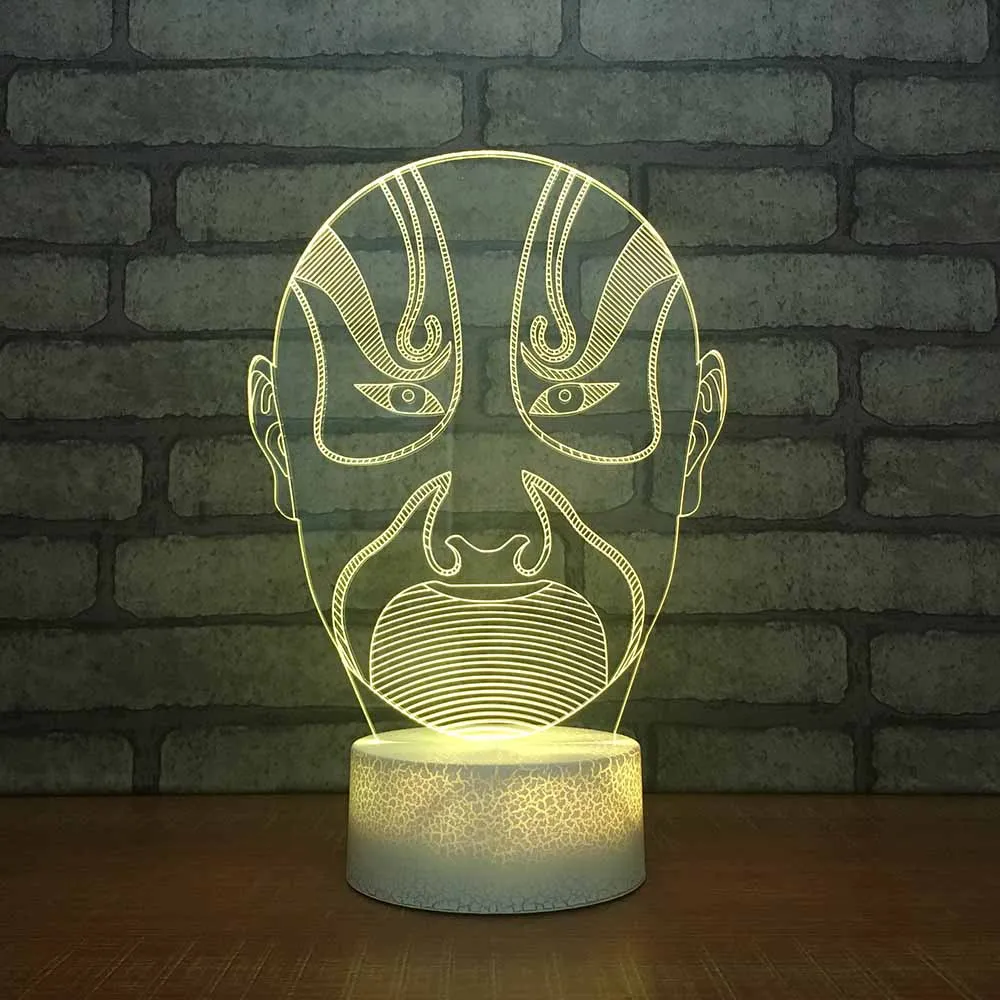 Светодиодный 7 видов цветов меняющий ночник детский сенсорный Usb 3D визуальная