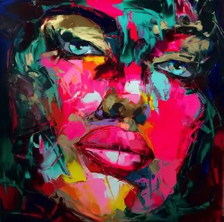 Embeish Франсуаза Nielly нож картина маслом HD Печать на холсте домашняя декоративная фигурка настенные картины красочное лицо портрет художественные работы - Цвет: as pictures