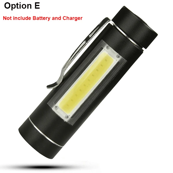 Option E Litwod Z20 1705B светодиодный фонарик 4000лм XM-L T6/COB Zoomable 4 режима алюминиевый фонарь для кемпинга фонарь для аккумулятора 18650 - Испускаемый цвет: Option E