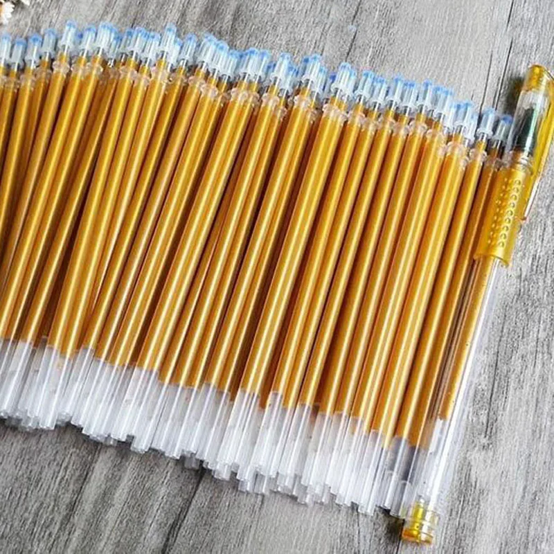 Милая гелевая ручка с золотыми чернилами 60 шт./лот сменная 0 4 мм оптовая продажа