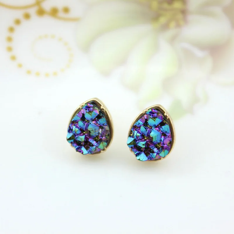 Женские серьги гвоздики с кристаллами на пуговицах|fashion stud earrings|stud earringsstud earrings for