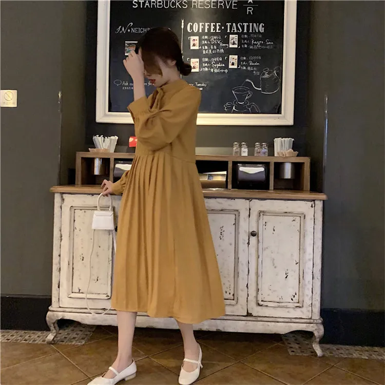 Lychee/однотонное женское платье с бантом для девочек плиссированные платья