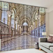 Роскошные затемняющие 3D оконные занавески дворцового коридора