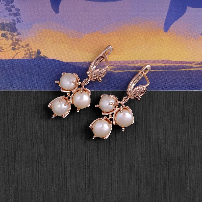 Женские серьги-капельки ishowie серьги из розового золота с водным жемчугом 2019 |