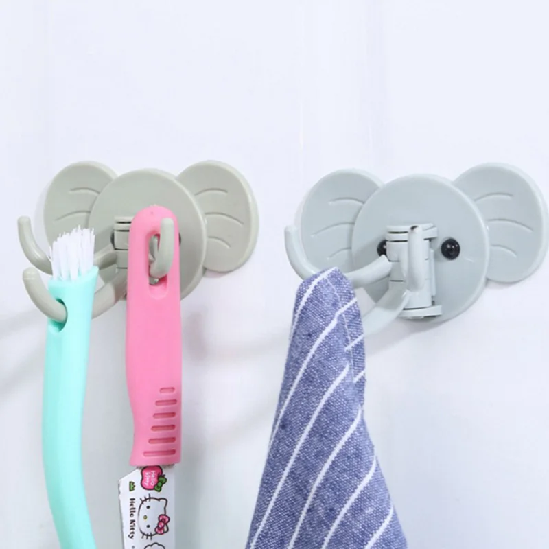 В виде хобота слона 3 крючка настенная вешалка самоклеящиеся крючки дверь высота