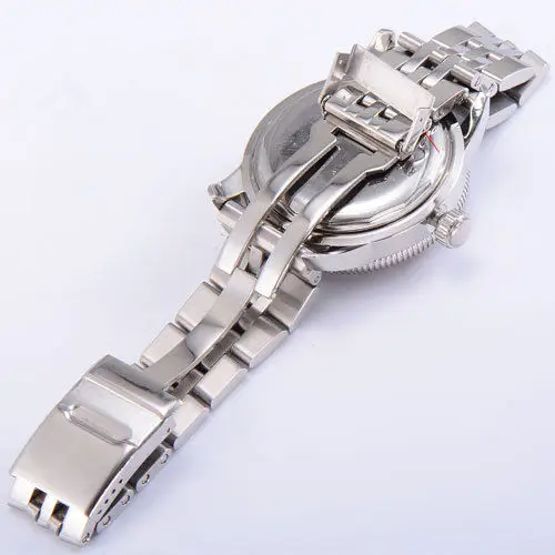 Мужские наручные часы 46 мм с ремешком из нержавеющей стали | Наручные