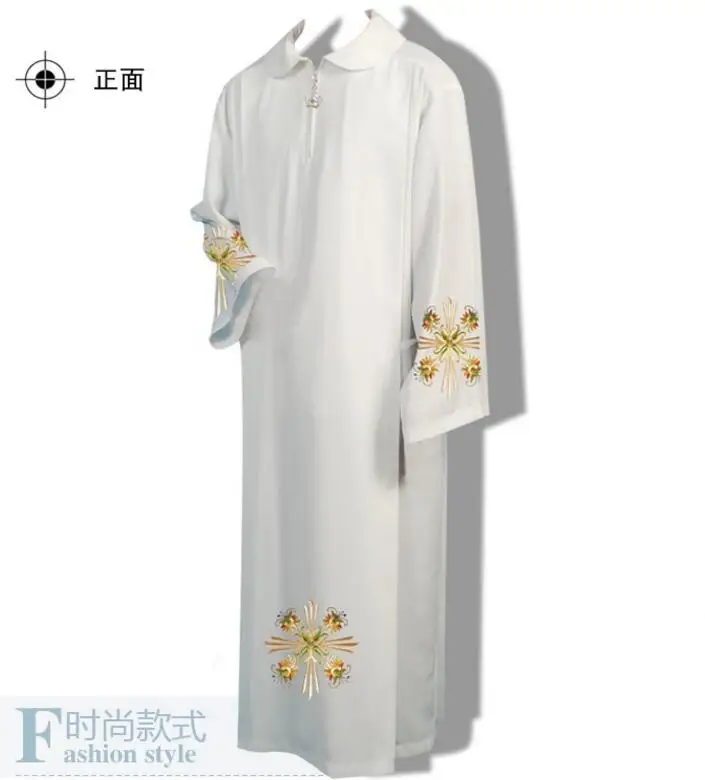 Халат для католической церкви белый цвет со складками|robe clothing|robe roberobe white |