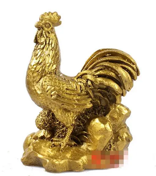 Бронзовая статуя медная декоративная курица зодиака бронзовые ремесла | Дом и
