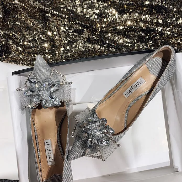 2019 роскошные женские туфли-лодочки в европейском стиле с бантиком-бабочкой