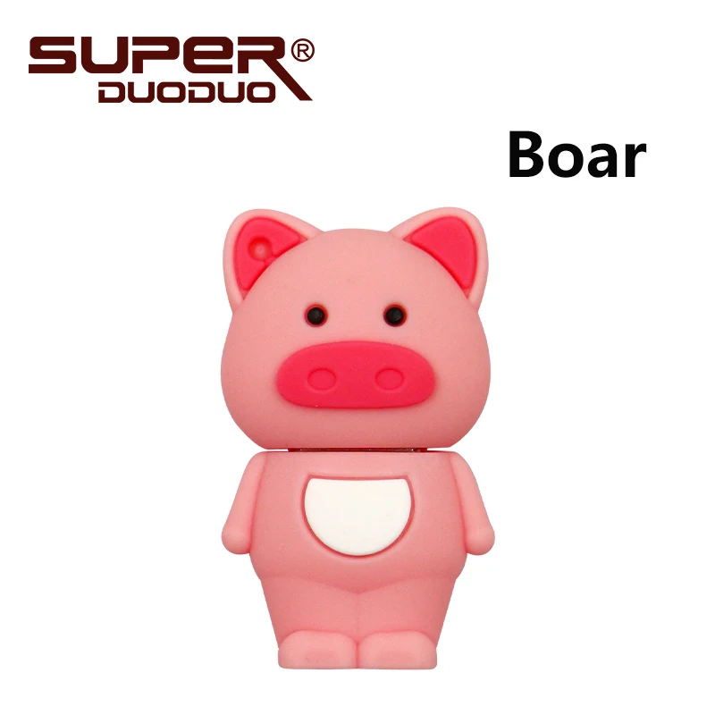 boar Реальная емкость флешки 2 ГБ 4 ГБ 8 ГБ 16 ГБ 32 ГБ 64 Гб мультфильм знак зодиака китайского календаря; овца usb флэш-накопитель флеш-накопитель карта памяти - Цвет: boar